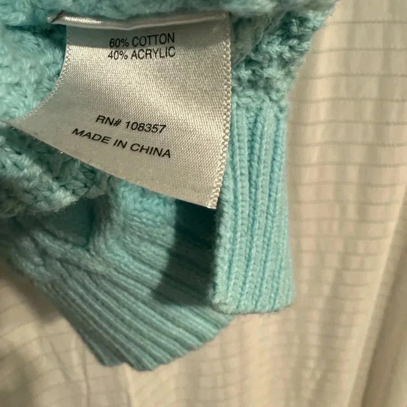 Oversized a.n.a. Mint/Teal Chunky Sweater - Picture 6 of 6